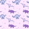 Dino background. Seamless pattern with dinosaurs, baby pattern. Cute vector texture for kids bedding, fabric, wallpaper, wrapping