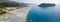 Dino Island, aerial view, island and beach, Praia a Mare, Cosenza Province, Calabria, Italy