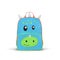 Dino Kids Back Pack on a white. Front view. 3D illustration