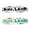 Dino land lettering phrase.