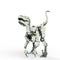 Dino raptor robot is looking for action