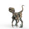 Dino raptor robot is looking for action