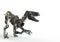 Dino raptor robot is planning to attack