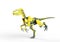 Dino raptor robot is running