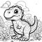 Dino Wonderland: Little Trex in 3D Stick Coloring Book Joy
