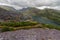 Dinorwic Slate Quarry and Lake Peris, Slate in foreground