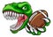 Dinosaur American Football Animal Sports Mascot