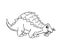 Dinosaur Ankylosaurus coloring pages