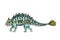 Dinosaur ankylosaurus, hand drawn watercolor