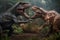 Dinosaur Battle - Ferocious Carnivores Fighting in Prehistoric Times