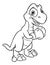 Dinosaur boxer sport animal coloring page cartoon illustration