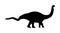 Dinosaur brachiosaurus; brontosaurus; diplodocus vector silhouette