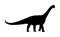 Dinosaur brachiosaurus; brontosaurus; diplodocus vector silhouette illustration