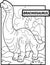 Dinosaur brachiosaurus, coloring page, outline illustration