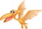 Dinosaur cartoon flying