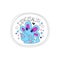 Dinosaur childish patch badge, cute funny cartoon animal sticker hand drawn vector Illustration on a white background