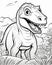 Dinosaur coloring pages for small kids