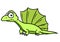 Dinosaur Dimetrodon Lizard animal character cartoon illustration