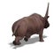 Dinosaur Elasmotherium. 3D rendering with