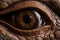Dinosaur Eye - Close-Up View of a Reptile& x27;s Eye, AI generated
