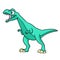 Dinosaur green reptile character animal illustration cartoon
