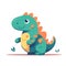 Dinosaur image. Cute dinosaur isolated. Cartoon dinosaur