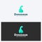 Dinosaur Logo Design Template. Corporate Business Theme. Kid Stuff Concept. Simple and Clean Style.