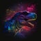 dinosaur Majestic Cosmic T REX in a vibrant Nebula vector generative AI