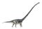 Dinosaur Omeisaurus on white background