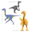 Dinosaur Ornithomimids Vector Illustration