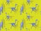 Dinosaur Ornithomimus Cartoon Background Seamless Wallpaper