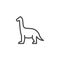 Dinosaur outline icon