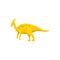 Dinosaur parasaurolophus isolated cartoon animal