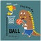 Dinosaur play basketball funny animal cartoon