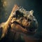 Dinosaur portrait created with Generative AI technology