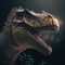 Dinosaur portrait created with Generative AI technology