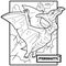 Dinosaur pterodactyl, coloring book, funny illustration