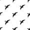 Dinosaur Pterodactyloidea icon in black style isolated on white background. Dinosaurs and prehistoric symbol stock