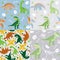 Dinosaur seamless pattern set
