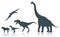 Dinosaur silhouettes