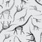 Dinosaur Skeleton Seamless Pattern in Greys