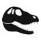 Dinosaur skull head icon, simple style