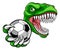 Dinosaur Soccer Football Player Sports Mascot