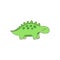 Dinosaur Stegosaurus cute vector illustration