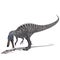 Dinosaur Suchominus. 3D rendering with clipping