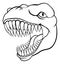 Dinosaur T Rex or Raptor Cartoon Mascot