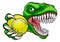 Dinosaur Tennis Player Animal Sports Mascot