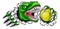 Dinosaur Tennis Player Animal Sports Mascot