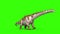 Dinosaur titanosaur walks green screen 3D rendering animation jurassic world