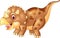 Dinosaur triceratops, illustration